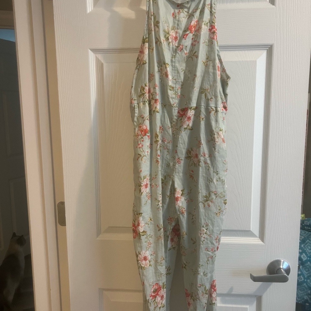Floral Sleeveless Jumpsuit
